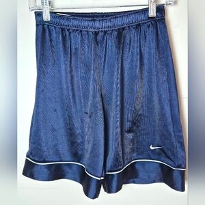 Vintage Rare Boy's Nike Dazzle Metallic Blue Basketball Shorts, Size M 10/12